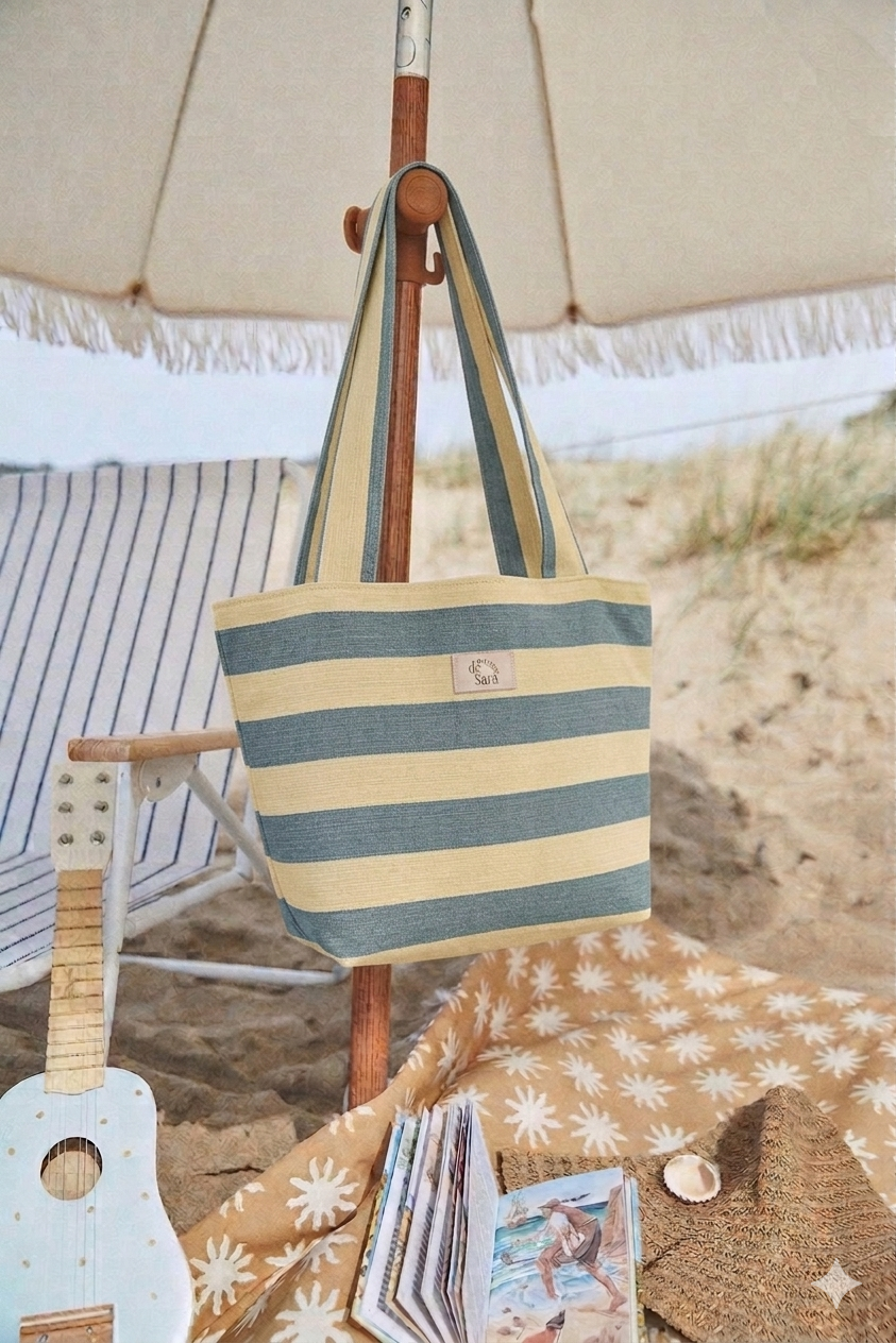 Bolsa playa rayas