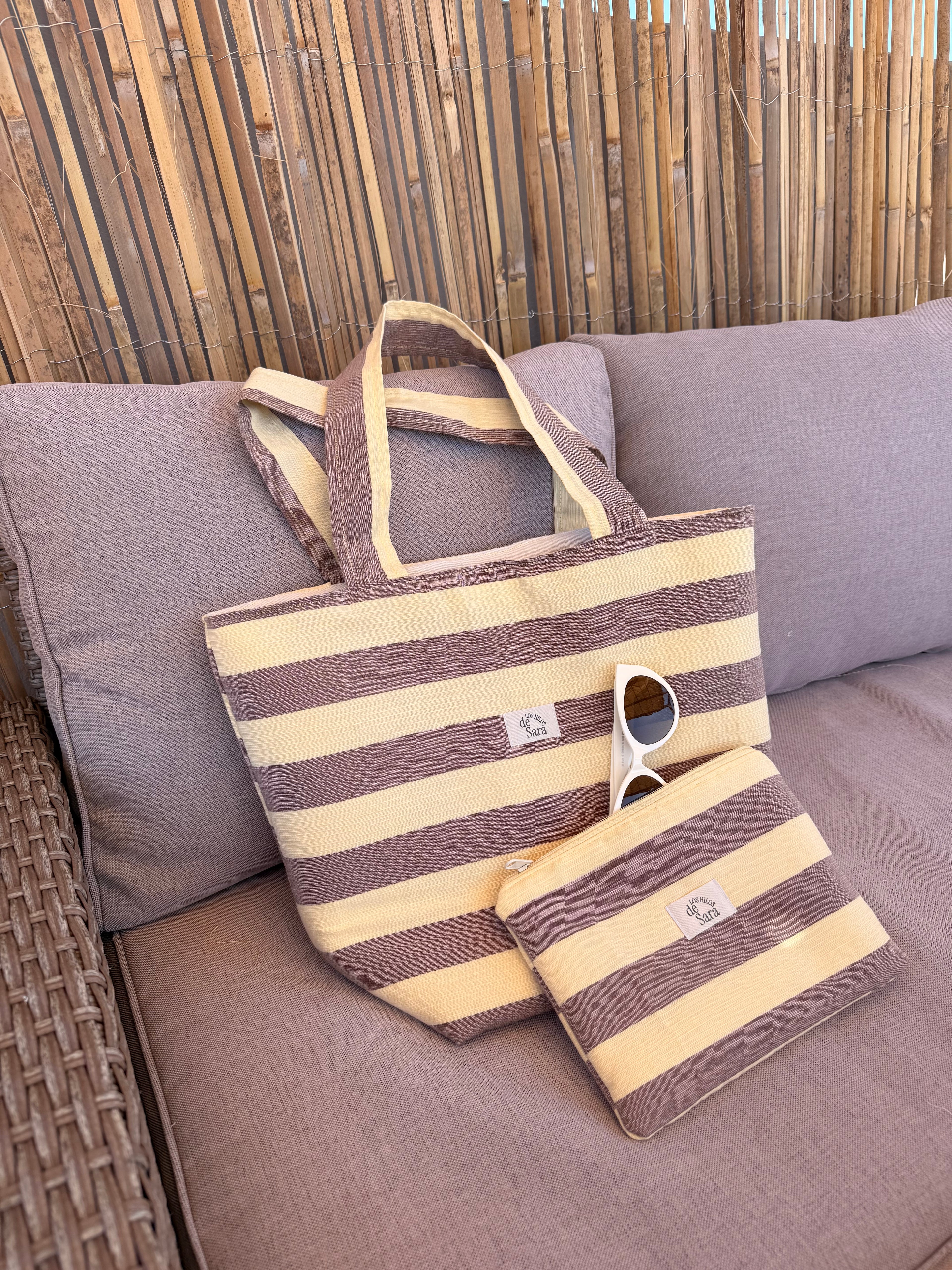 Bolsa playa rayas
